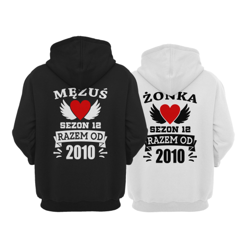 Bluzy dla par mężuś żonka sezon rocznica z datą